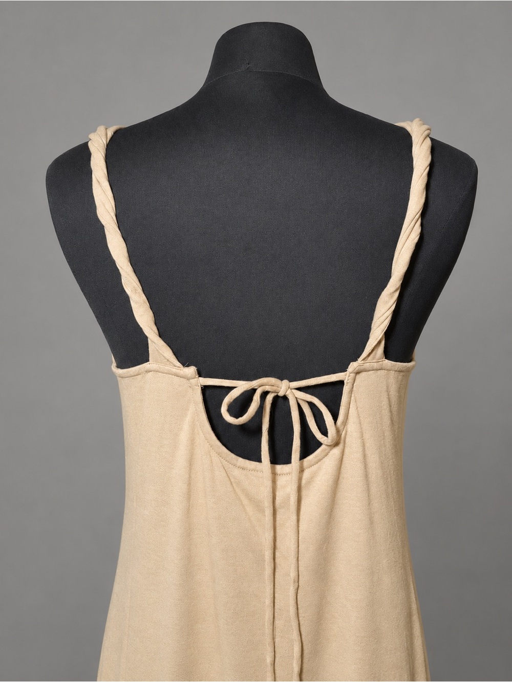 NEW Zenana Twisted Strap Ash Mocha/Beige Sleeveless Midi/Maxi Dress Flowy Casua - Picture 8 of 9